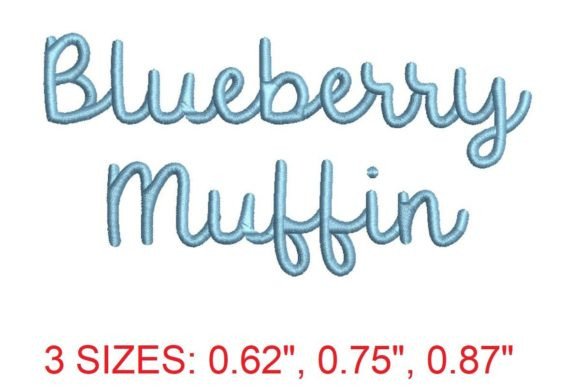 Blueberry Muffin Embroidery Font