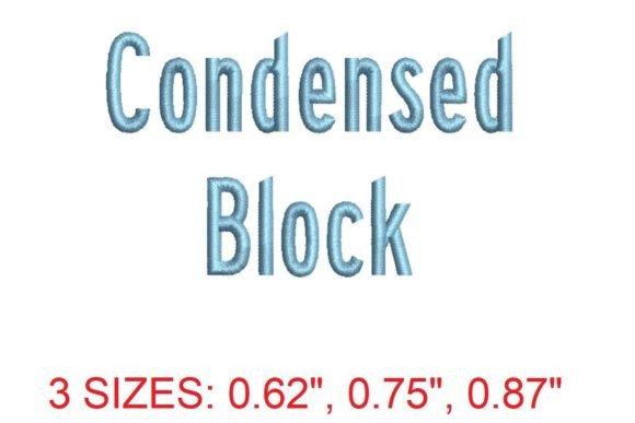 Condensed Block Embroidery Font