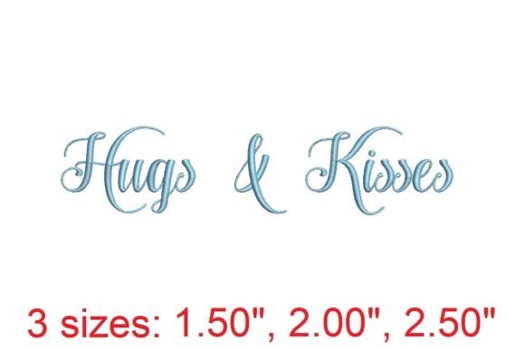 Hugs and Kisses: A Sweet Embroidery Font