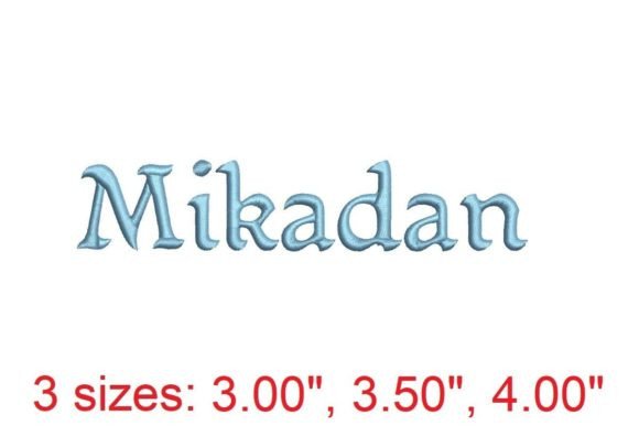 Mikadan Embroidery Font Review