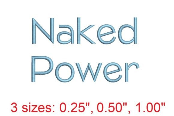 Naked Power LT Embroidery Font