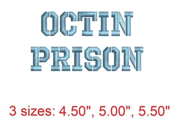 Octin Prison Regular Embroidery Font