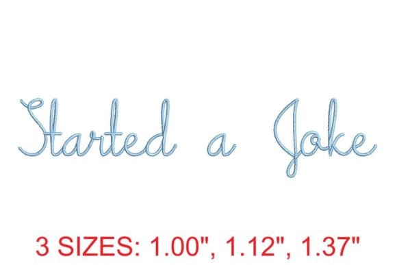 Started a Joke Embroidery Font Review