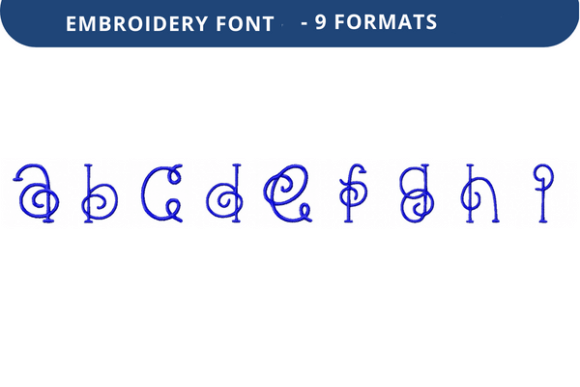 Vine Nouveau Font Lowercase a to I